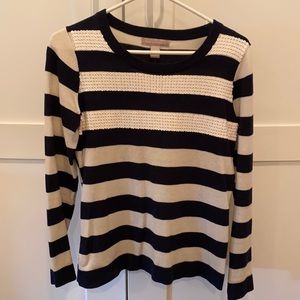 BR navy and white stripe longsleeve sweater -small